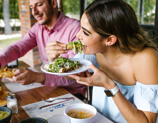 Couple cooking together