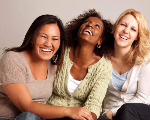 Women laughing together