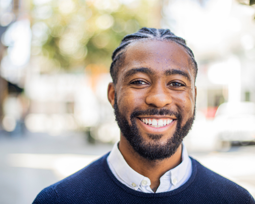 Photo of a man smiling