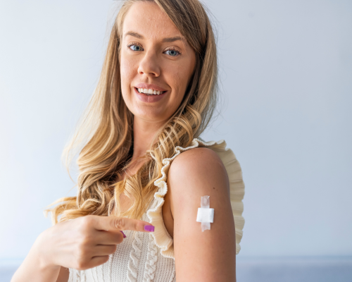 Woman vaccinated from measels